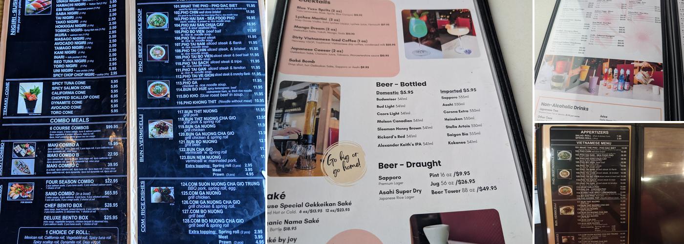 Volcano Restaurant Menu