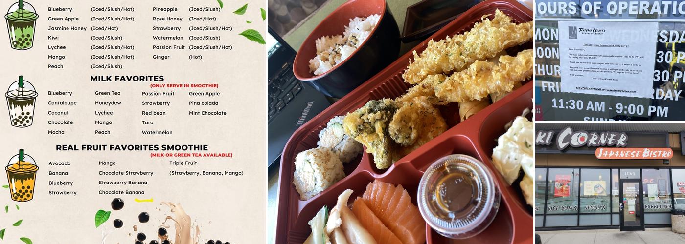 Teriyaki Corner Summerside Menu