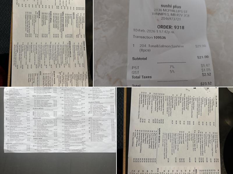 Sushi Plus Menu