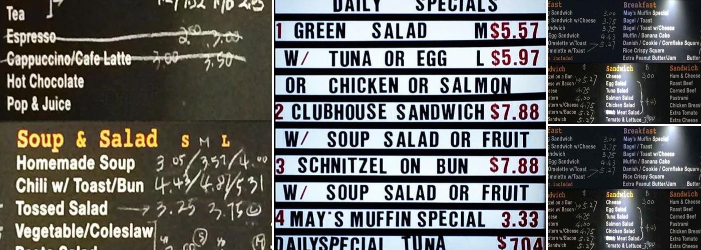 May's Deli Menu