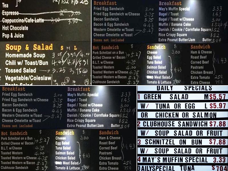 May's Deli Menu