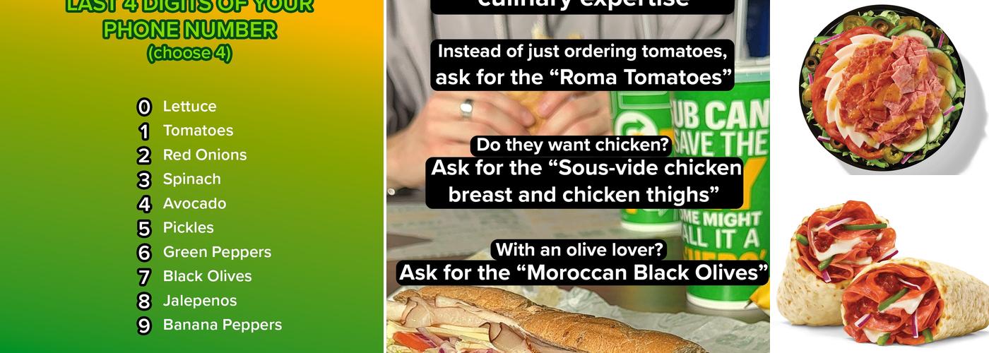 Subway Menu