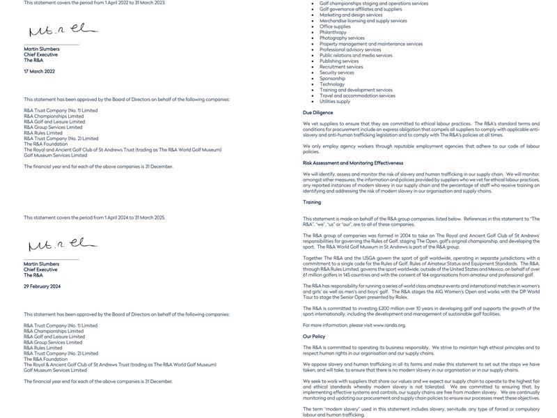 The Niblick Restaurant Menu