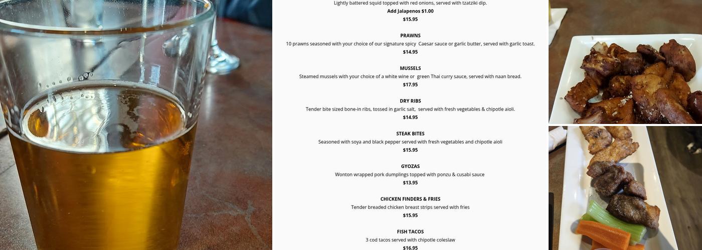 Friends Pub and Liquor Store Menu