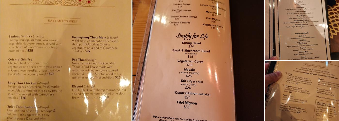 Thandi Menu