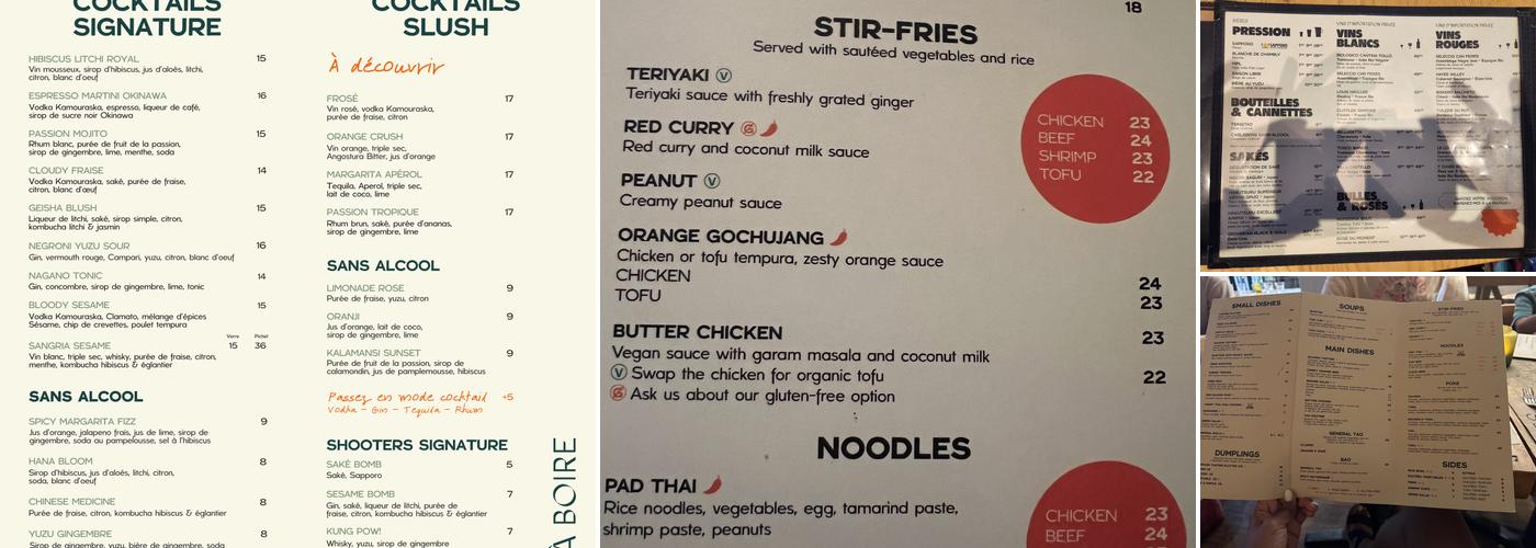Sésame Menu