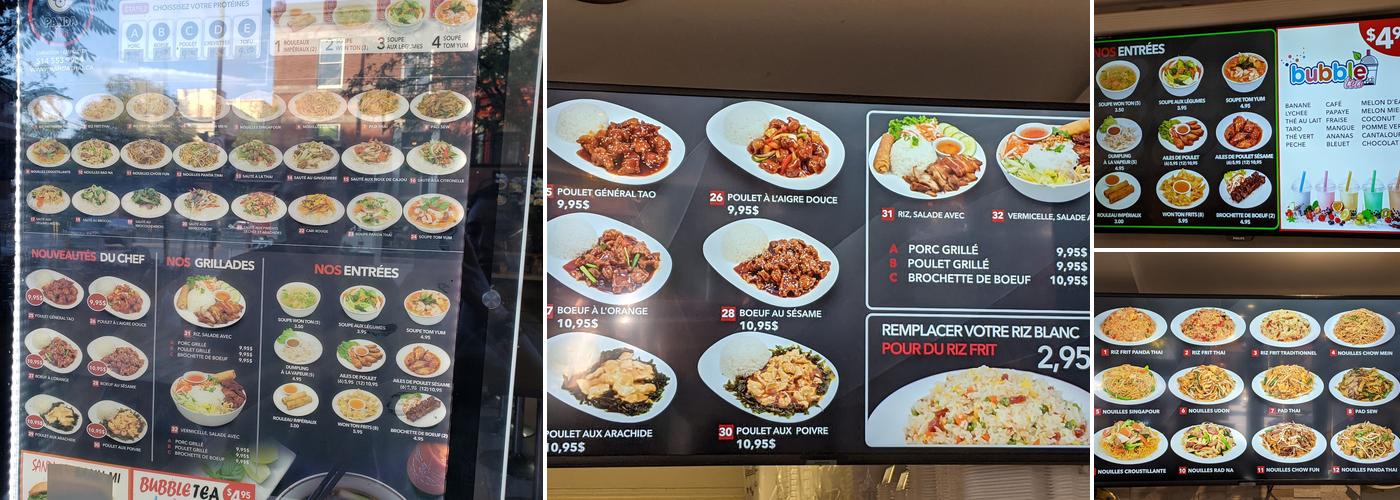 Panda Thai Menu