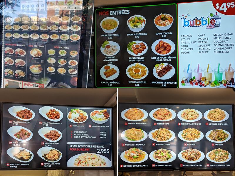 Panda Thai Menu