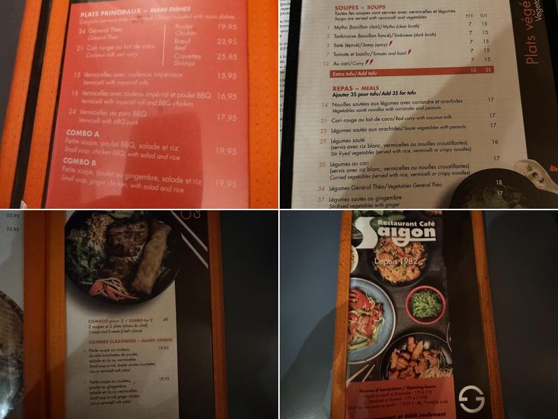 Café Saigon Menu