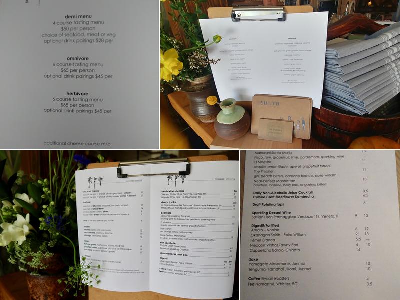 Farmer's Apprentice Restaurant Menu