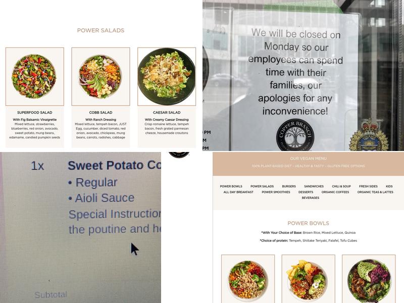 Copper Branch Menu