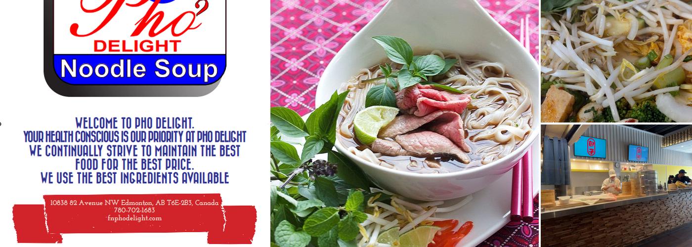 Pho Delight Noodle Shop Menu