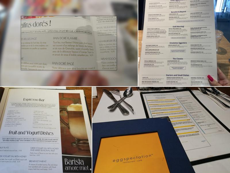 Eggspectation Menu