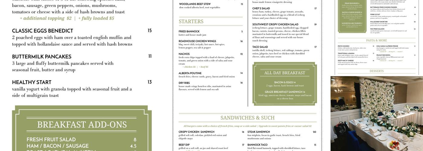 Graze Restaurant Menu