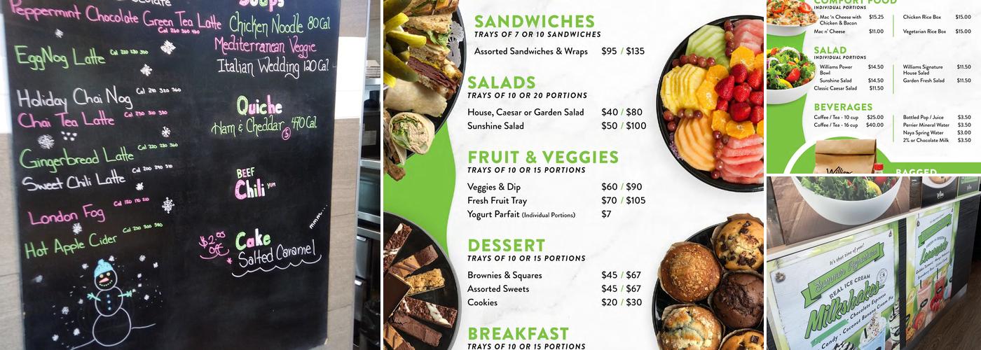 Williams Fresh Cafe Menu