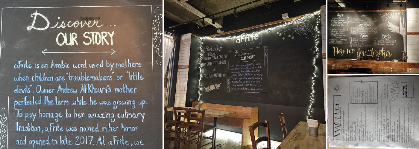 aFrite Restaurant Menu