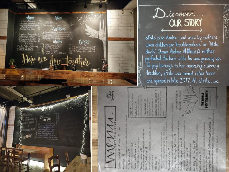 aFrite Restaurant Menu