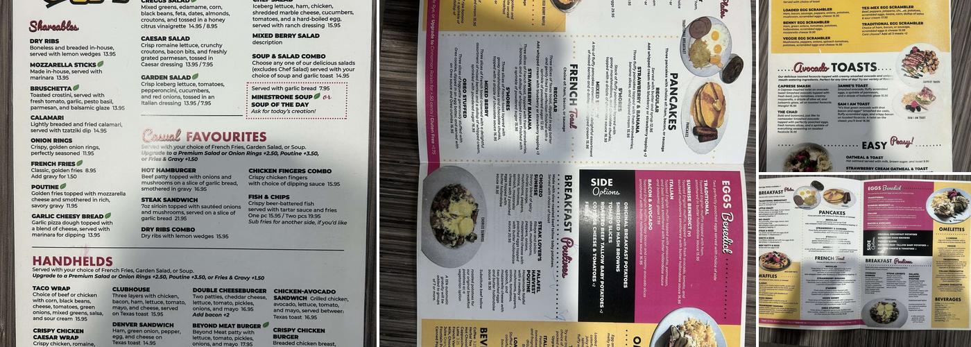 Crazy Eggs Restaurant Menu