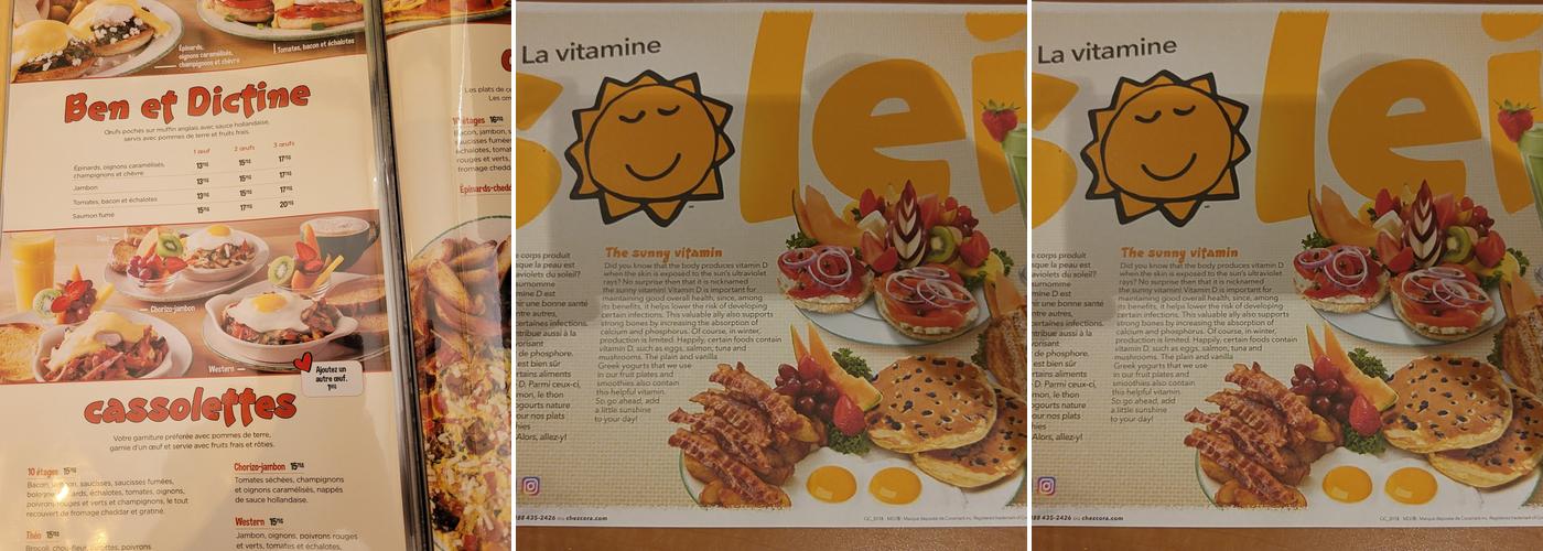 Cora Menu