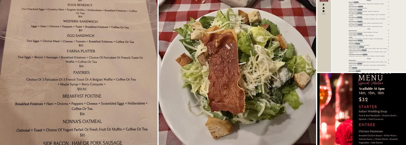 Farina Ristorante Menu