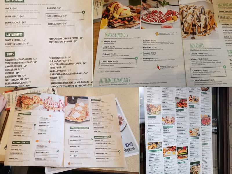 Pür & Simple Menu