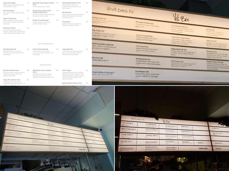 Vit Beo Menu