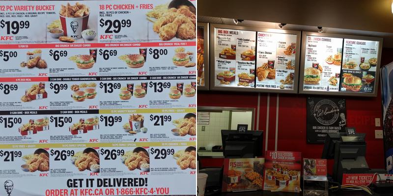 KFC Menu