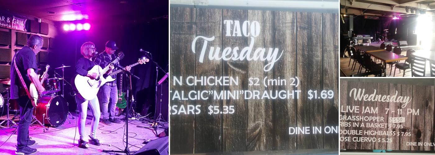 The Leaf Bar & Grill Menu