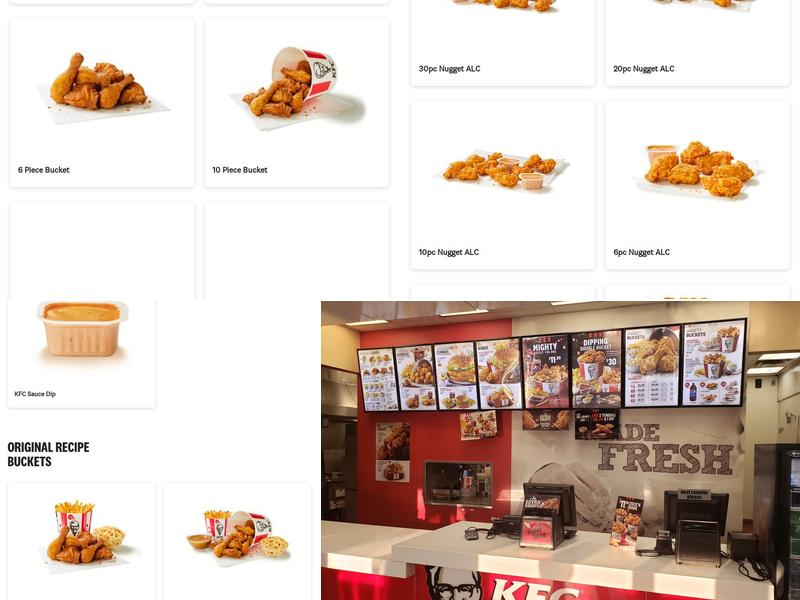 KFC Menu