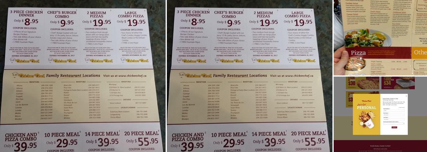 Chicken Chef Menu