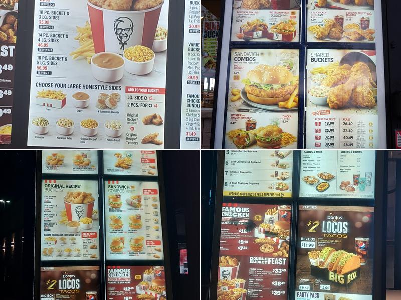 KFC Menu