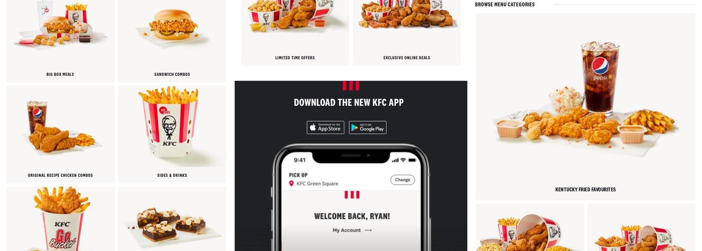 KFC Menu