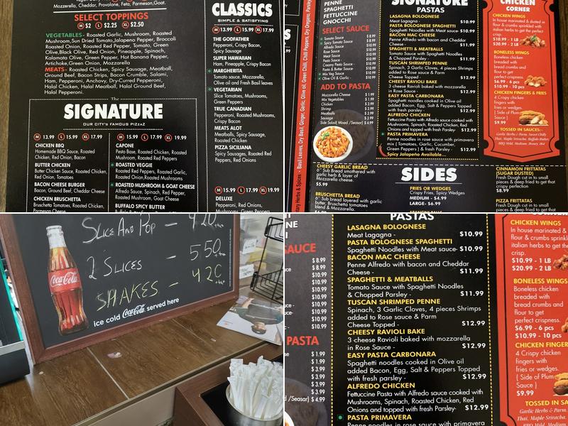Aria Pizza Menu