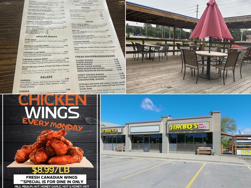 Jimbo's Pub & Eatery Menu