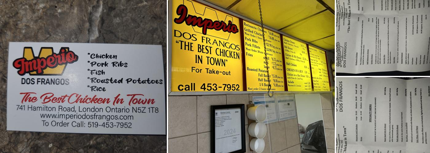 Imperio Dos Frangos Menu