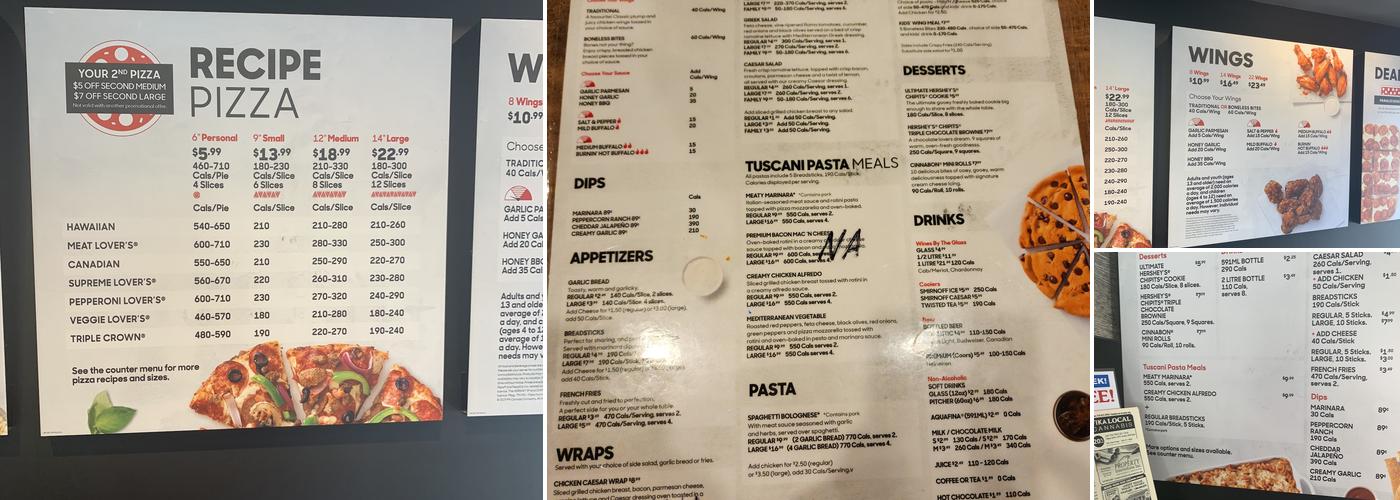 Pizza Hut Menu