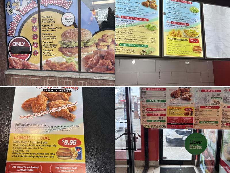 Ring-a-Wing Menu