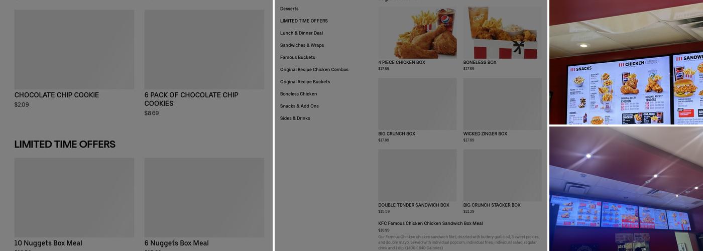 KFC Menu