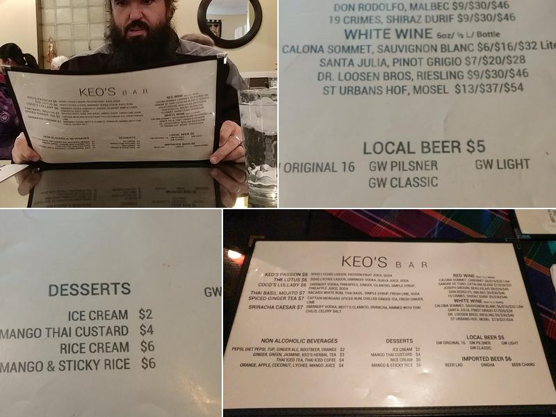 Keo's Kitchen Menu