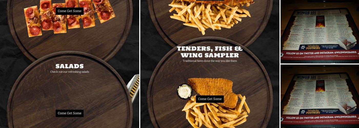 Wild Wing Menu