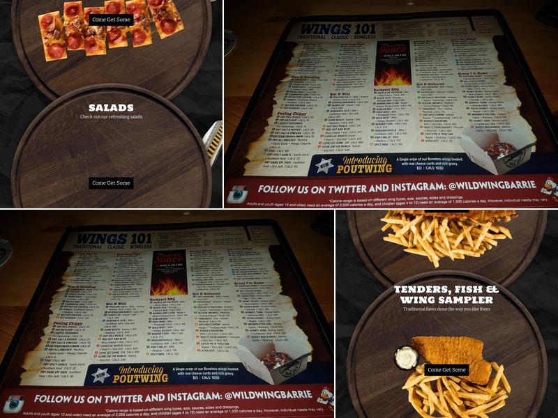Wild Wing Menu
