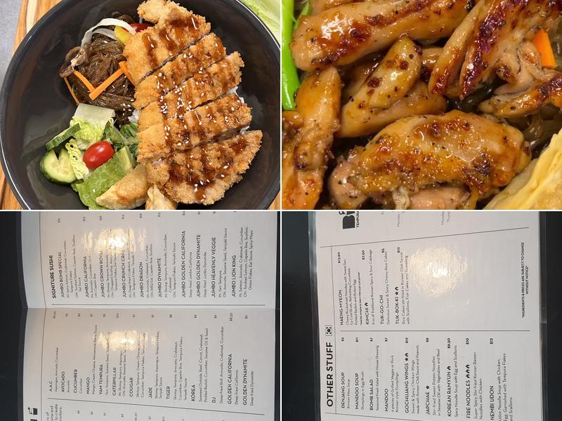 BOMB TEMPURA & Korean BBQ Bowl Menu