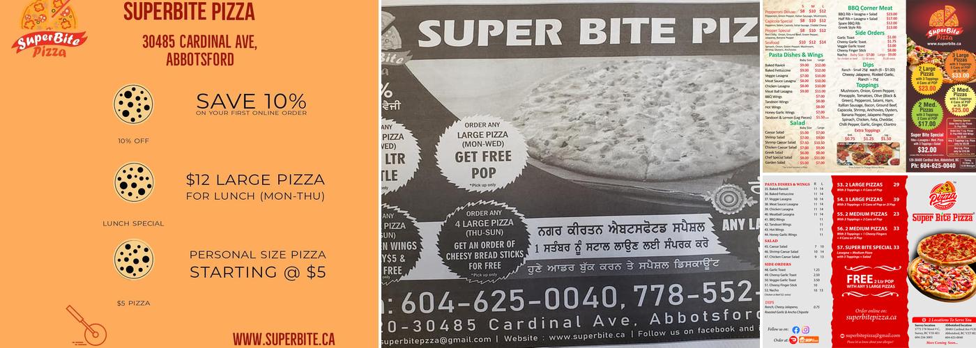 Super Bite Pizza - Abbotsford Menu