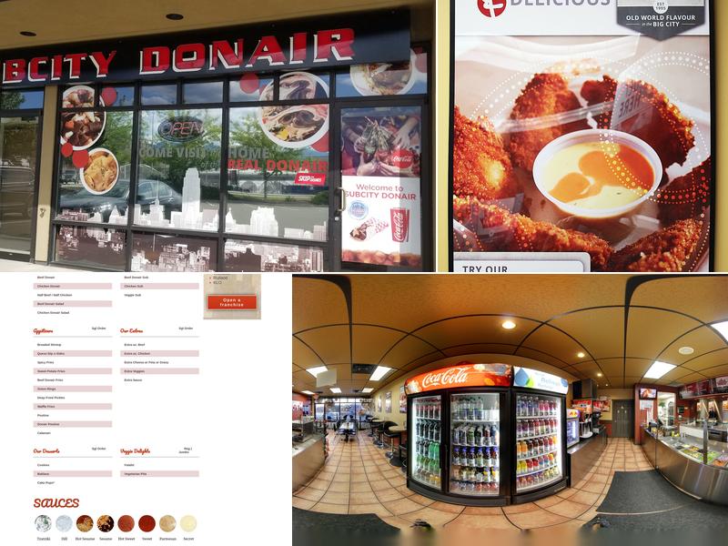 Subcity Donair Baron road Menu