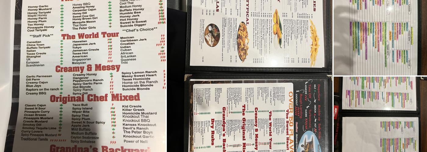 Wing House Menu