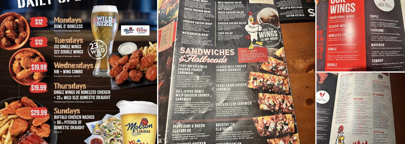 Wild Wing Menu