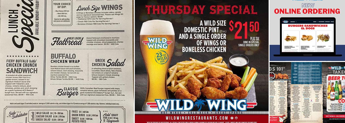 Wild Wing Menu