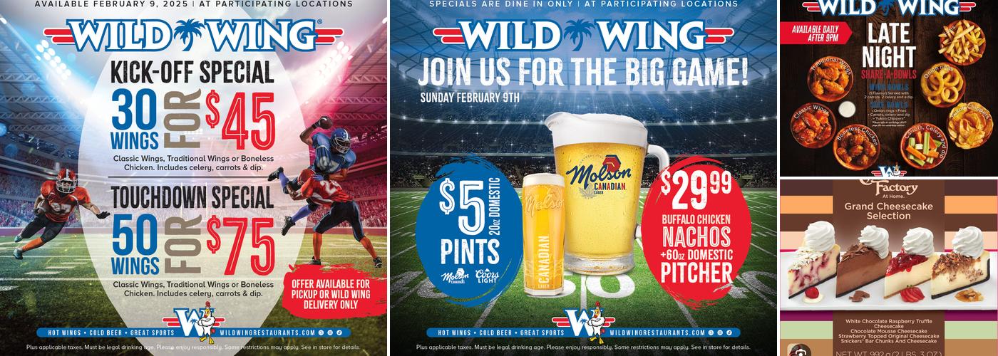 Wild Wing Menu