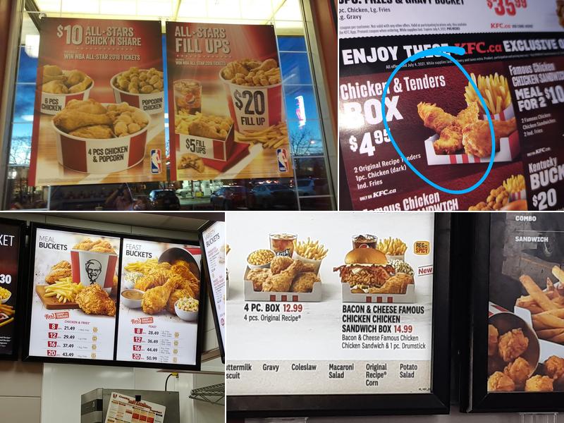 KFC Menu
