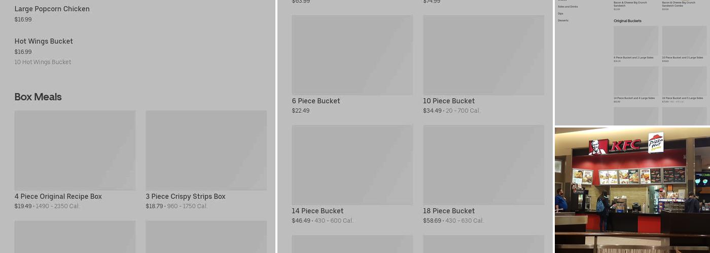 KFC Menu